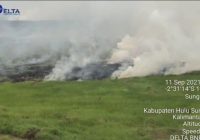 Terjadi Lagi, Kebakaran Lahan Kali ini Melanda Desa Sungai Papuyu Hulu Sungai Utara Kalsel