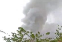 BREAKING NEWS: Api Berkobar di Sungai Andai Jalan Padat Karya