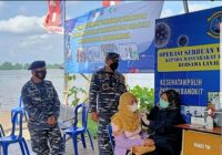 Lanal Banjarmasin Kembali Sasar Warga Pesisir untuk Divaksin
