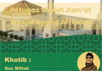 Khatib Jumat 15 Oktober di Masjid Al Falah Batulicin Hadirkan Gus Miftah