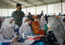 Kodim 1022/ Tanah Bumbu Gencarkan Serbuan Vaksin, Kali Ini Sasaran Pelajar