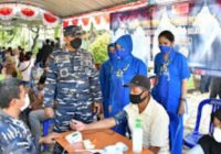 Lanal Banjarmasin Gelar Serbuan Vaksinasi ke-51, 223 Warga Disuntik Astra Zeneca ﻿