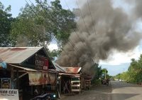 Dua Rumah di Simpang Empat Pengaron Hangus Dilalap si Jago Merah