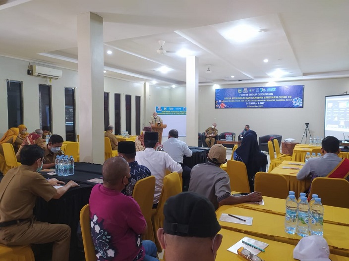 11112021_Forum diskusi yang digelar Pemkab Tanah Laut untuk mempercepat capaian vaksinasi. (Ist-Diskominfo Tala)