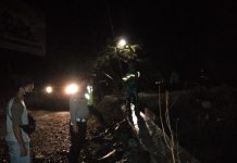 Personel Polsek Banjarbaru Barat Pantau Debit Air Sungai Kemuning Pasca Hujan Deras