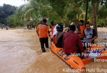 Hujan Deras Sejak Subuh, Debit Air Pegunungan Meratus Naik, Sejumlah Kawasan di HST Kembali Direndam Banjir