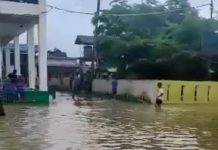 Banjir Masih Merendam Pasar Agrobisnis, Pesantren Nurul Muhibbin dan Kecamatan Barabai Selatan, Hulu Sungai Tengah
