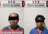Sadam dan Beben Kini Mendekam Dalam Sel Polsek Banjarmasin Barat, Aniaya Pria Usia 53 Tahun