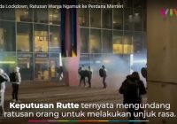 15 Orang Ditangkap Polisi Belanda Terkait Kerusuhan Unjuk Rasa Menentang Keputusan Lockdown Sebagian