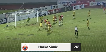 Persija Jakarta Vs Barito Putera, Sundulan Marco Simic Samakan Skor Babak Pertama