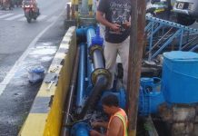 Perbaikan Pipa PDAM, Air Meluber di Badan Jalan A Yani Bawah Fly Over