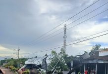 Puting Beliung Hantam 13 Bangunan di Desa Sumber Makmur Kecamatan Satui