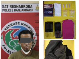 Sabu Banjarbaru, Amankan Tsk dan Barang Bukti Saat Geledah Rumah di Benawa Raya Jalan Madinah
