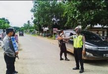 Satlantas Polres Bartim Turun ke Jalan Gencarkan Sosialisasi Prokes