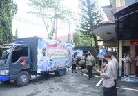 Peduli Korban Banjir HST, Polda Kalsel Kirim Bantuan ke Hulu Sungai Tengah