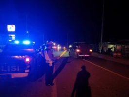 Satlantas Polres Tabalong Gencarkan Blue Light Patrol Saat Malam Hari