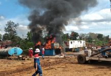 Kebakaran di PT NREM Hanguskan Tangki Limbah Minyak PT Pertamina Tanjung Tabalong