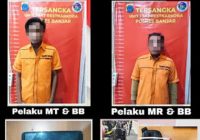 Warga Tanjung Pagar dan Palangka Raya Ditangkap di Depan Alfamart Manarap Kedapatan Miliki Sabu