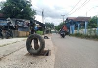 Tutup Lubang Gorong-Gorong di Kuin Selatan Digondol Maling, Sebabkan Pengendara Kecelakaan