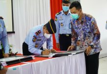Lapas Narkotika Karang Intan Deklarasikan Janji Kinerja dan Pembangunan Zona Integritas Wbk/Wbbm 2022