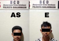 Tindak Lanjuti Laporan Pencurian, Reskrim Polsek Banjarmasin Barat Tangkap Dua Tersangka