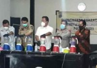 Lebih Setengah Kilo Sabu dan Ratusan Butir Ineks Dimusnahkan Ditresnarkoba Polda Kalsel