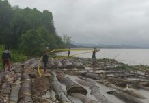 1.396 Kayu Log Diamankan Ditpolairud Baharkam Polri di Perairan Sungai Belayang Kukar