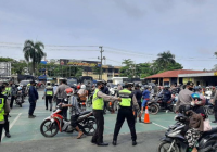Polresta Banjarmasin Gelar Razia Pengendara Belum Divaksin