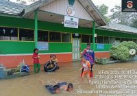 Banjir di Desa Tabudarat RT 02, 03, 04 dan Kelurahan Pantai Hambawang Barat, HST Berangsur Surut