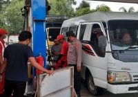 SPBU Handil Bakti Dijaga Ketat Anggota Polsek Alalak