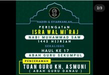 Peringatan Haul Abah Guru Sekumpul ke-17 Malam ini Digelar di HSS Kalsel Hadirkan Guru Danau