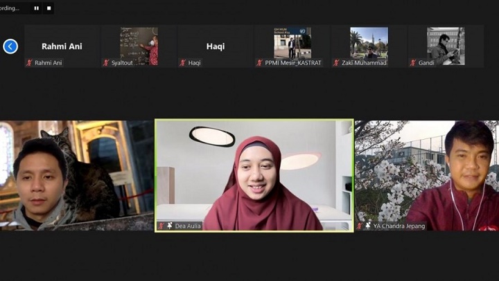 06032022_Diskusi panel Perhimpunan Pelajar Indonesia Dunia secara online. (wartabanjar.com-humas kemenag)