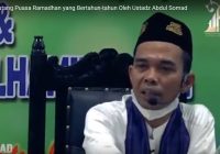 Ustadz Abdul Somad: Cara Bayar Utang Puasa Ramadhan Bagi yang Sudah Meninggal, Ibu Hamil dan Ibu Menyusui