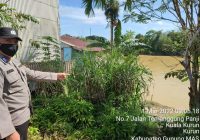 Siaga Banjir Personil Polsek Kurun memantau Debit Air Sungai Das Kahayan Kalteng