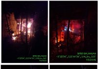 Kebakaran di Desa Tabuan RT 02 Balangan, Malam-malam Dapur Normansyah Diamuk Api