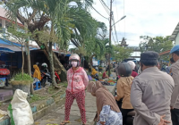 Polres Batola Sasar Pasar Marabahan Operasi Yustisi Prokes Covid-19