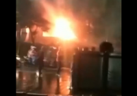 Pos Polisi Dibakar Usai Massa Demo 11 April Membubarkan Diri