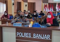 Pemkab Banjar dan Polres Banjar Hadiri Rakor Bersama Kapolri Terkait Pengamanan Idul Fitri 1443 H