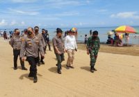 Pantai Batakan Baru dan Takisung Masih Diserbu Pengunjung, Kapolres Bersama Dandim Pantau Objek Wisata