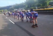 Viral Konvoi Pemain Sepatu Roda Gunakan Jalan Raya untuk Latihan, Diklakson Malah Marah