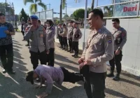 Operasi Gaktibplin Polres Tabalong, Jenggotan Langsung Cukur
