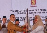Resmi Dilantik Sufmi Dasco sebagai Ketua Gerindra Kalsel, Hj Mariana Targetkan 100 Kursi dan Prabowo Presiden