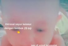 Viral Video Bayi Mungil Disuapi Sayur Pedas dengan 25 Biji Cabai Sampai Menangis