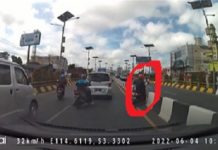 Pengendara Nyaris Celaka Gara-gara Motor Putar Balik Mendadak di Naikan Fly Over A Yani Km 4 Banjarmasin