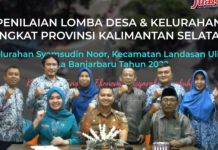 Kelurahan Syamsudin Noor Banjarbaru Optimistis Juara Lomba Desa Tingkat Kalsel