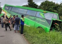 Bus Membawa Puluhan Jemaah Haji Menuju Asrama Nyaris Masuk Jurang