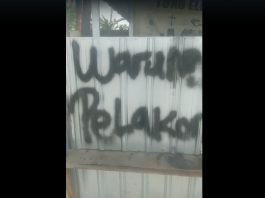 Kuat Dugaan Warung yang Dicoret-coret dengan Tulisan 'Pelakor' Berada di Handil Bakti