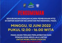 Pembukaan MTQ ke 45, Jalan A Yani Depan Kantor Kecamatan Mataraman Kabupaten Banjar Ditutup Pada Minggu 12 Juni