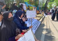 Warga Kampung Batuah Gelar Aksi Demo di Kantor DPRD Kota Banjarmasin Tolak Penggusuran