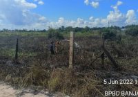 Kebakaran Lahan di Landasan Ulin, Banjarbaru Diduga Sengaja Dibakar